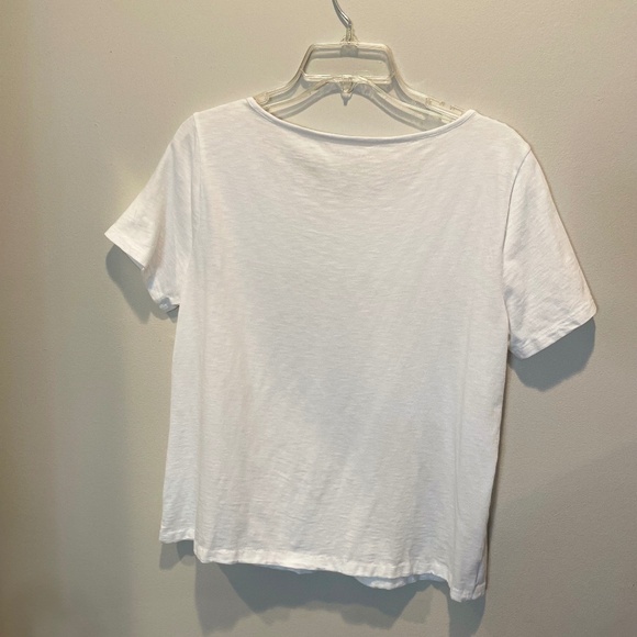 3 for $22 - Talbots White Tee - M - Picture 3 of 4